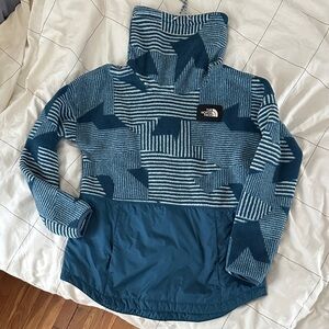 The North Face Mockneck Blue Fleece Pullover size medium